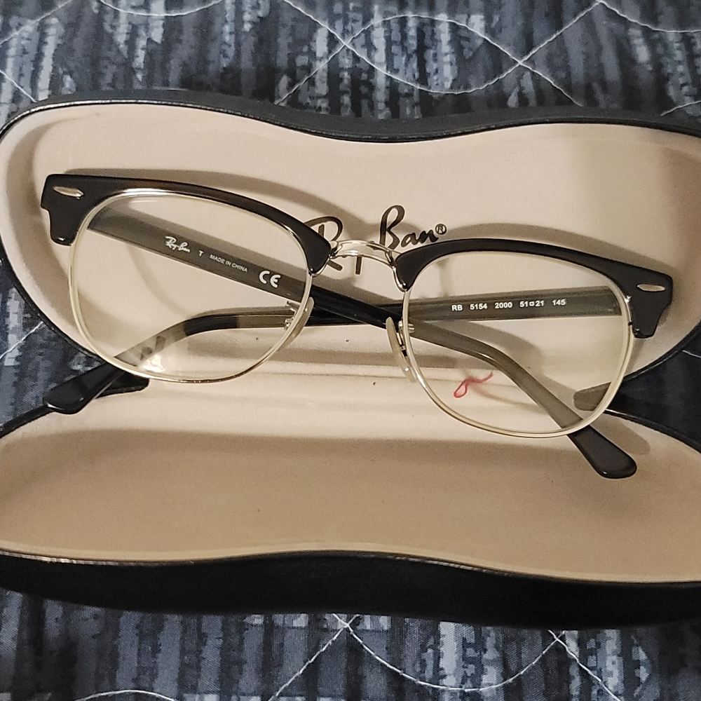 Ray-Ban Black and Silver Eyeglasses